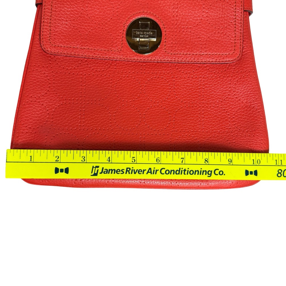 Kate Spade New York Street Noel Double Vanessa Red Leather Crossbody Bag Purse - Picture 12 of 14